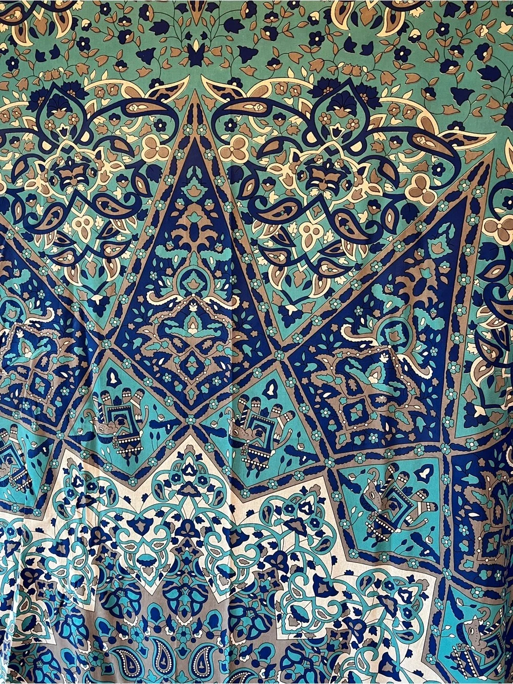 MT Teal Medallion Tapestry